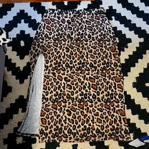 Cheetah print skirt